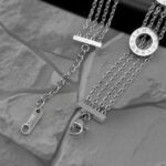 Браслет BVLGARI з ланцюжками та логотипом срібло застібка