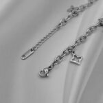 Подвійний ланцюговий браслет Louis Vuitton з підвісками срібло застібка