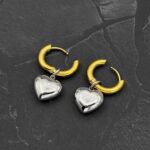 Сережки у вигляді сердець Balenciaga застібка