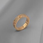 Каблучка Cartier у камінні з логотипом рожеве золото1