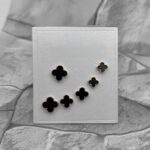 Набір сережок-пусетів Van Cleef (3 пари) золото