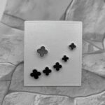 Набір сережок-пусетів Van Cleef (3 пари) срібло
