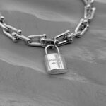 Ланцюговий браслет Tiffany з колекції HardWear з замочком та логотипом срібло лого