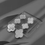 Довгі сережки Van Cleef з трьох конюшин у камінні застібка