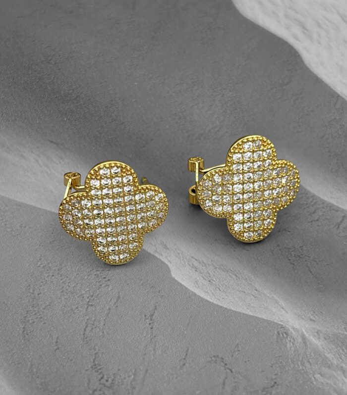Сережки Van Cleef у камінні з італійською застібкою