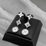 Довгі сережки Louis Vuitton срібло