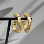 Вишукані сережки Balenciaga золото1