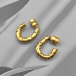 Вишукані сережки Balenciaga золото2