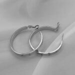 Великі сережки-кільця Cartier срібло застібка