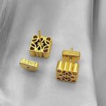 Сережки-пусети Loewe з логотипом золото лого