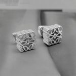 Сережки-пусети Loewe з логотипом срібло
