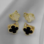 Класичні сережки Van Cleef з італійською застібкою у золоті