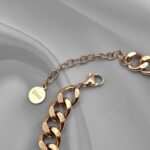 Ланцюговий підвіс Dior з логотипом рожеве золото застібка