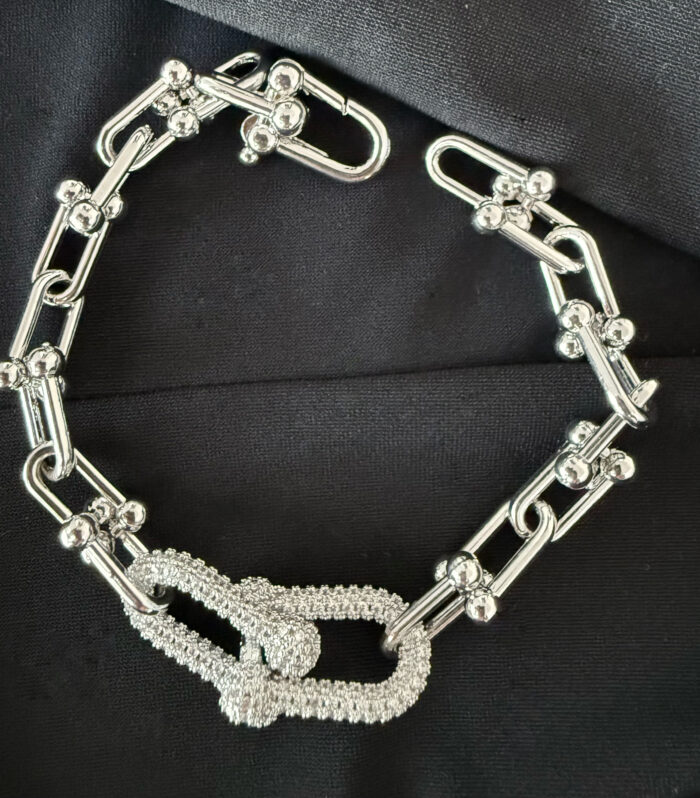 Браслет Tiffany з декоративними кристалами та логотипом